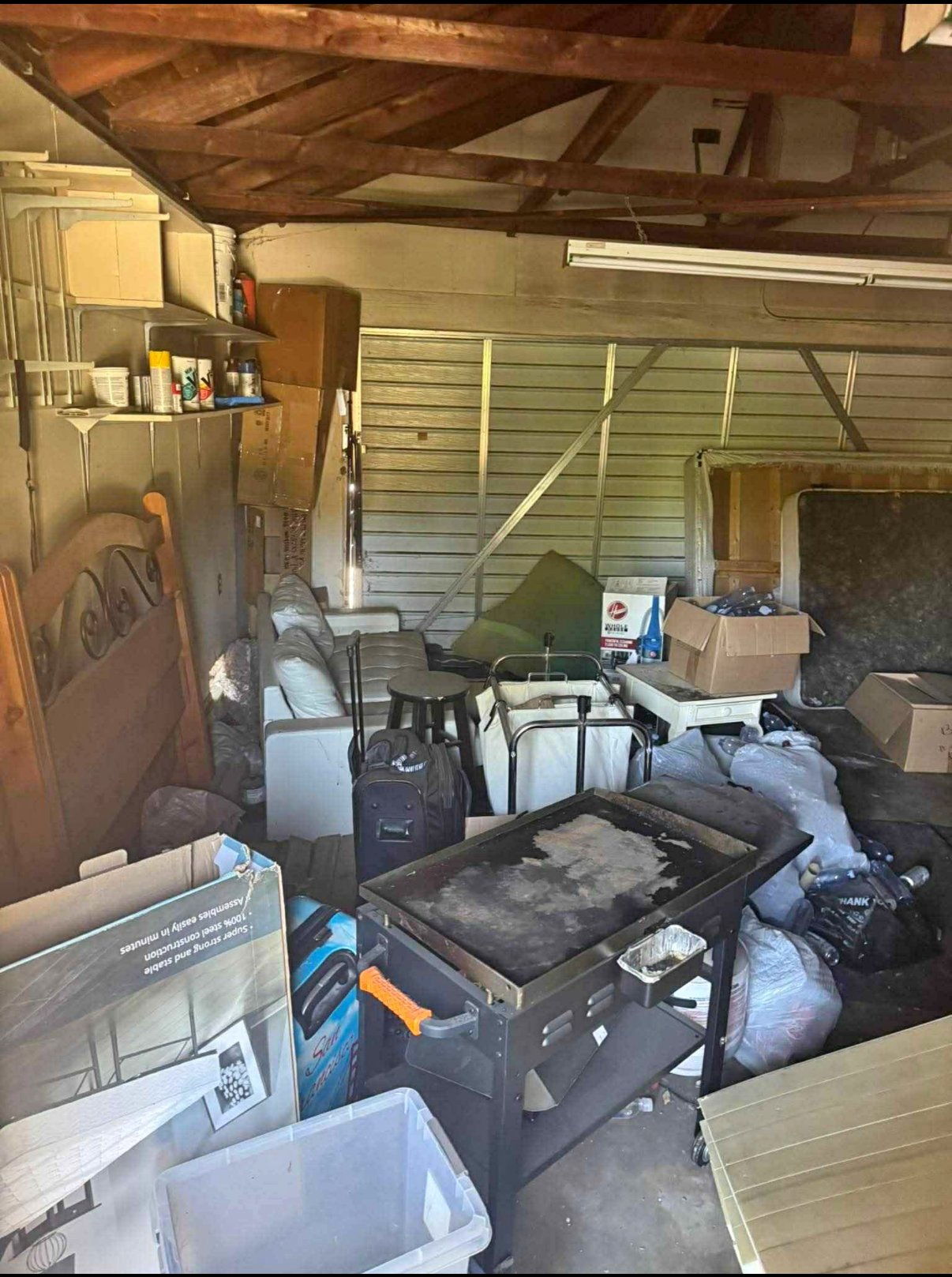 Garage cleanout before removal